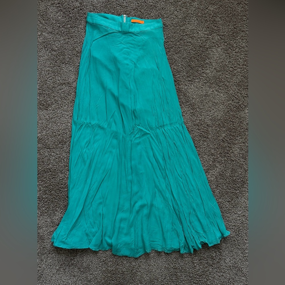 Elegant Teal Maxi Skirt
